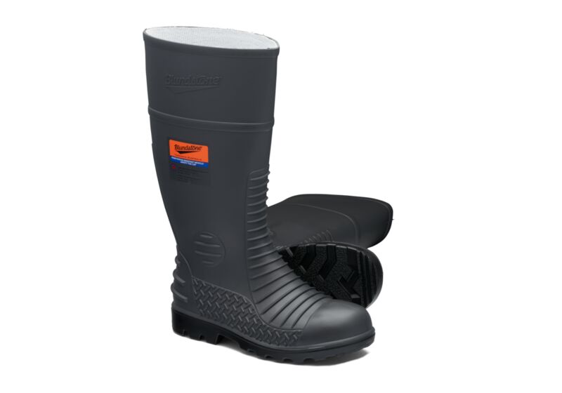 Grey Waterproof Safety Gumboot With Penetration Resistant Steel Midsole