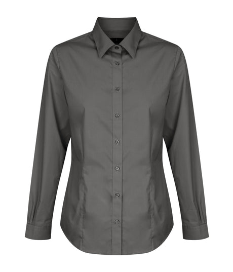 Womens Poplin Shirt Long Slv