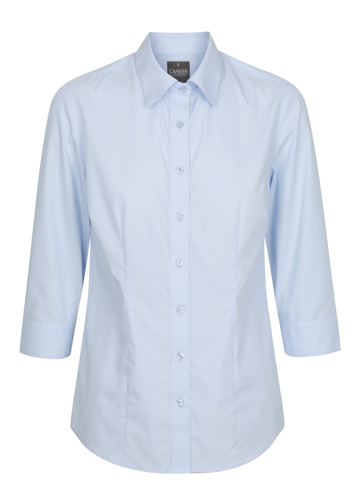 Womens Poplin Shirt 3/4 Slv