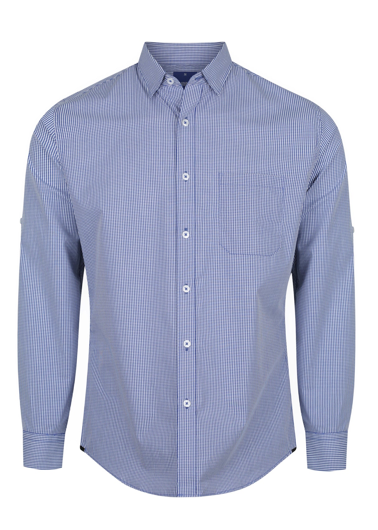 Mens Gingham Shirt Slim