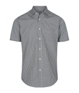 Mens Gingham Shirt Short Slv