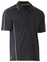 Cool Mesh Short Sleeve Polo with Reflective Piping