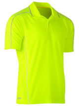 Cool Mesh Short Sleeve Polo with Reflective Piping