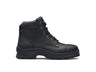 Black Print Leather Lace Up Safety Boot With Padded Collar And ¾ Bellows Tongue