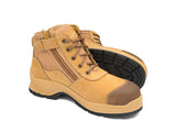 Wheat Nubuck Zip Side Ankle Safety Hiker.