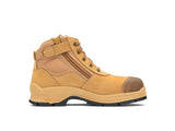 Wheat Nubuck Zip Side Ankle Safety Hiker.