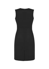 Womens Comfort Wool Stretch Sleeveless V-Neck Dress