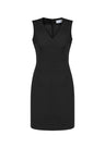 Womens Comfort Wool Stretch Sleeveless V-Neck Dress