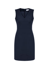 Womens Comfort Wool Stretch Sleeveless V-Neck Dress