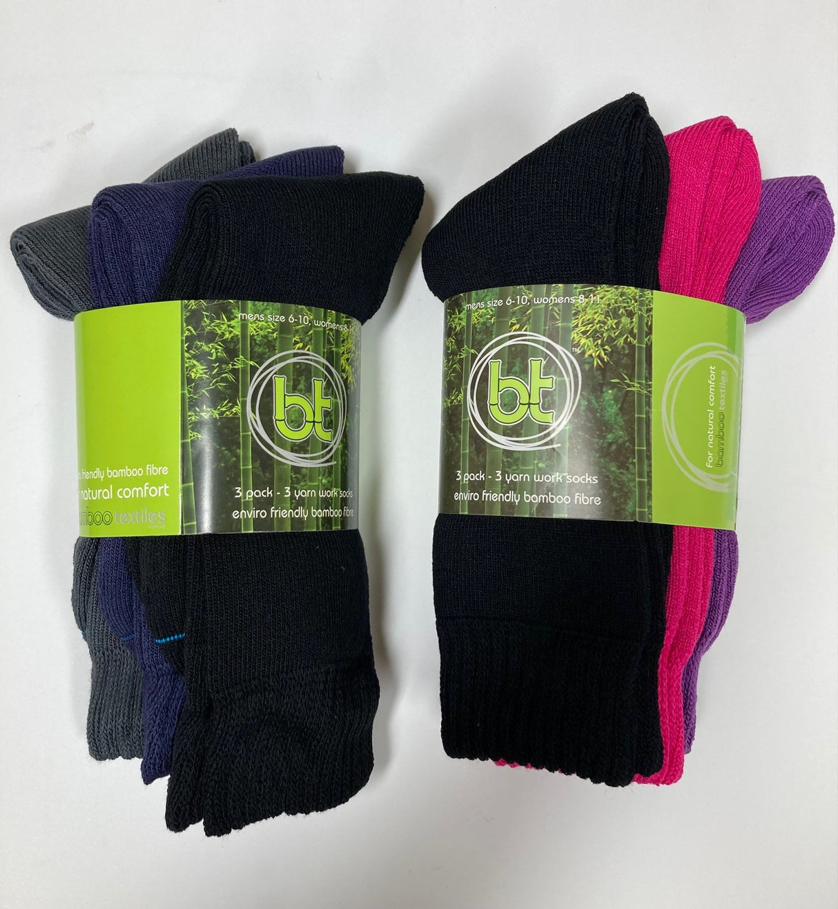 Bamboo Textiles 3 Yarn Work Socks - 3 Pack