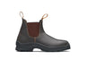 Brown Waxy Leather Elastic Side Boot - V Cut