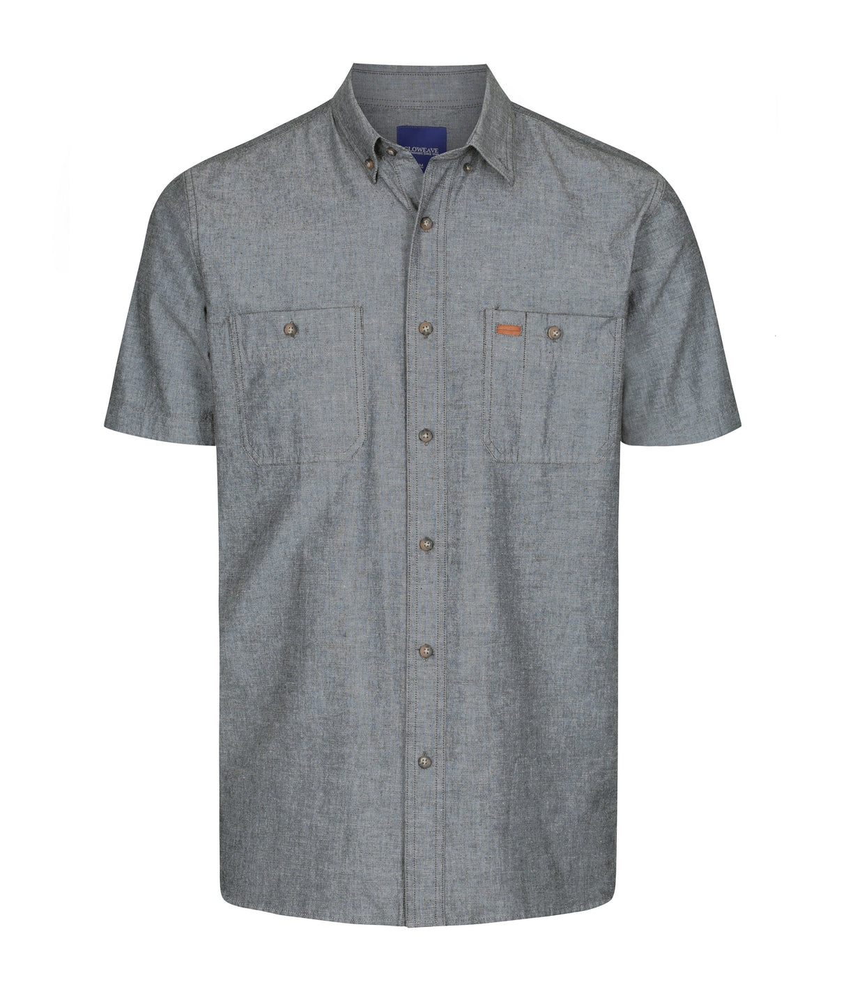 Mens Short Slv Chambray Shirt