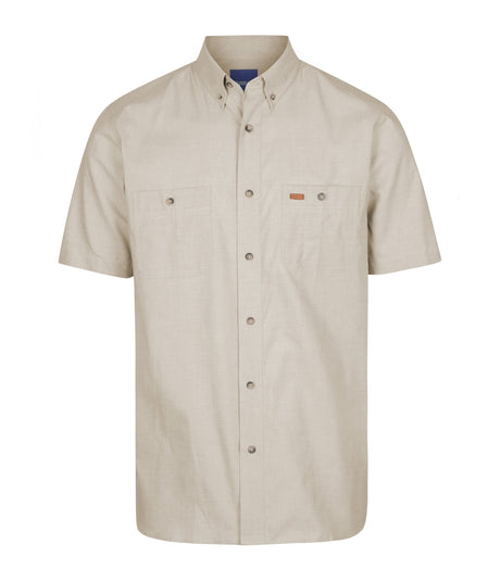 Mens Short Slv Chambray Shirt