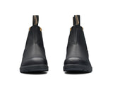 Black Premium Leather Elastic Side Boot