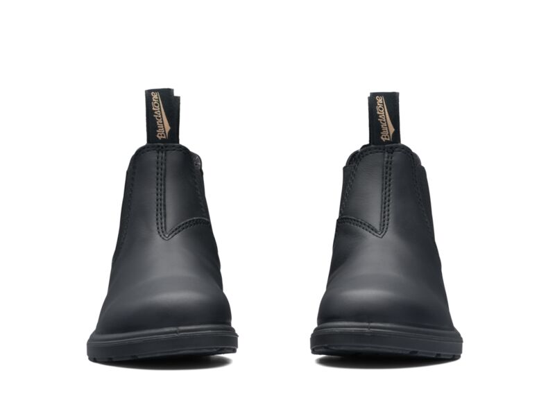 Child'S Black Premium Leather Elastic Side Boot