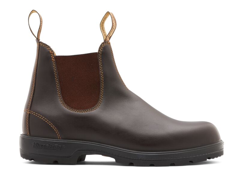 Walnut Premium Leather Elastic Side Leather Lined Boot