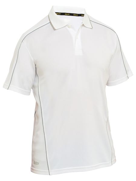 Cool Mesh Short Sleeve Polo with Reflective Piping