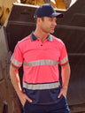 Taped Hi Vis Polyester Mesh Short Sleeve Polo