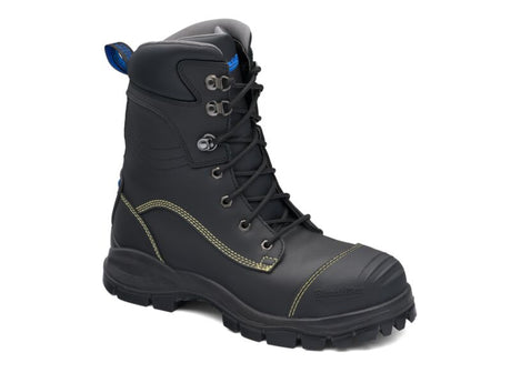 Black Platinum Quality Water Resistant Upper High Leg Safety Boot With Non-Metallic Penetration Resistant Insole