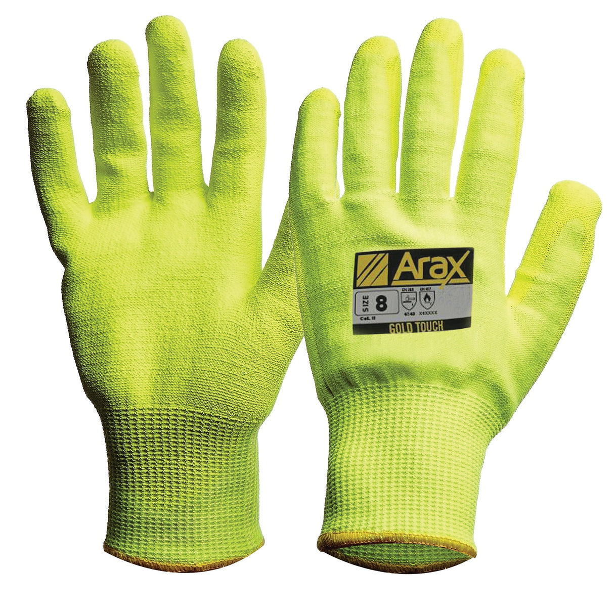 Arax Gold Hi Vis Yellow With Hi Vis Yellow Pu Palm