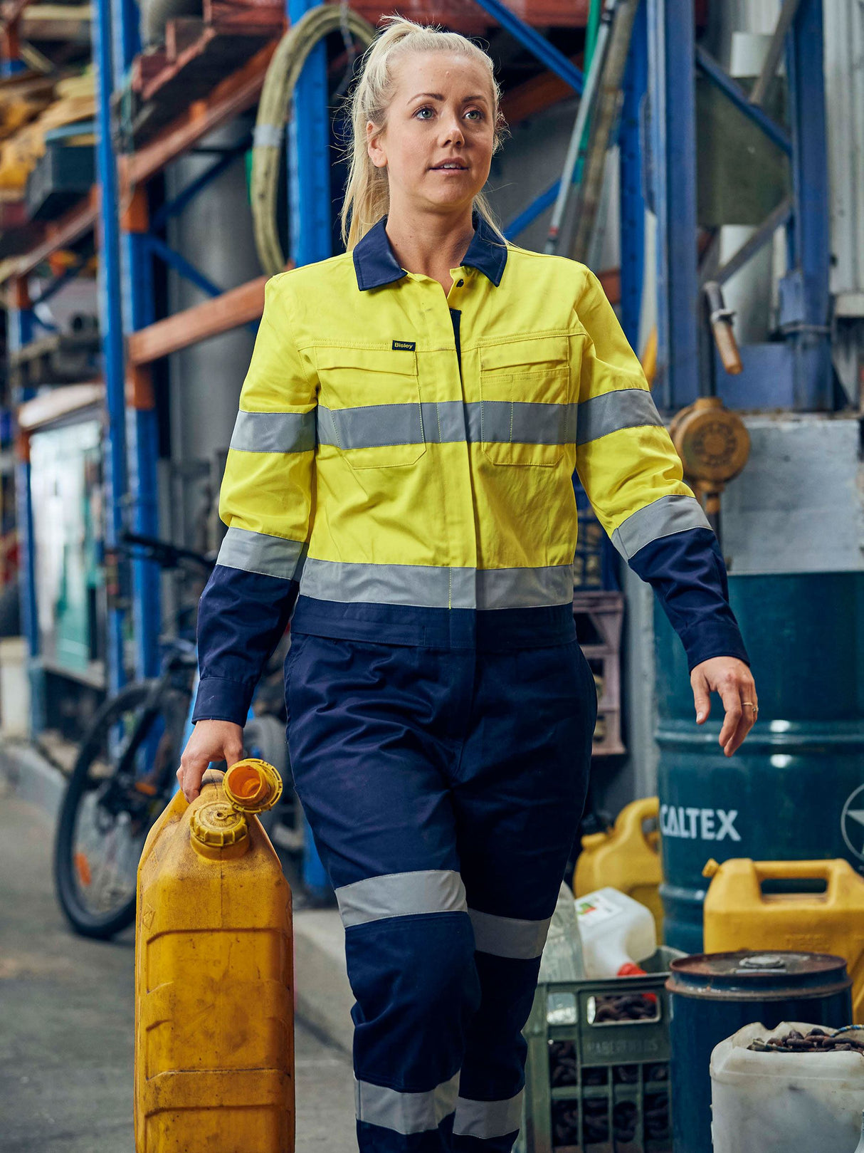 Women's Taped Hi Vis Cotton Drill Coverall