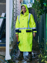 Taped Hi Vis Long Rain Coat