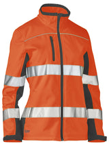 Women's Taped Two Tone Hi Vis Soft Shell Jacket