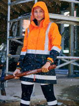 Women's H Taped Two Tone Hi Vis Rain Jacket