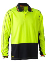 Hi Vis Polyester Mesh Long Sleeve Polo