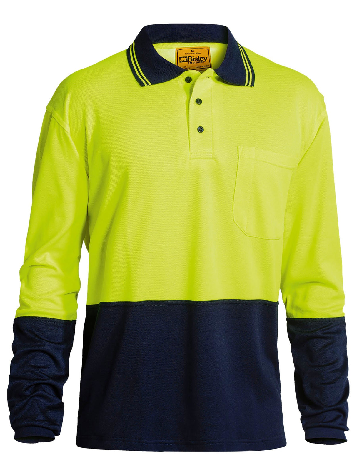 Hi Vis Long Sleeve Polo Shirt