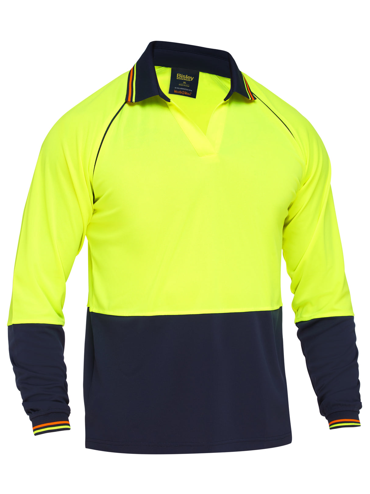 Two Tone Hi Vis V-Neck Polo Shirt