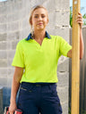 Women's Short Sleeve Hi Vis V-Neck Polo