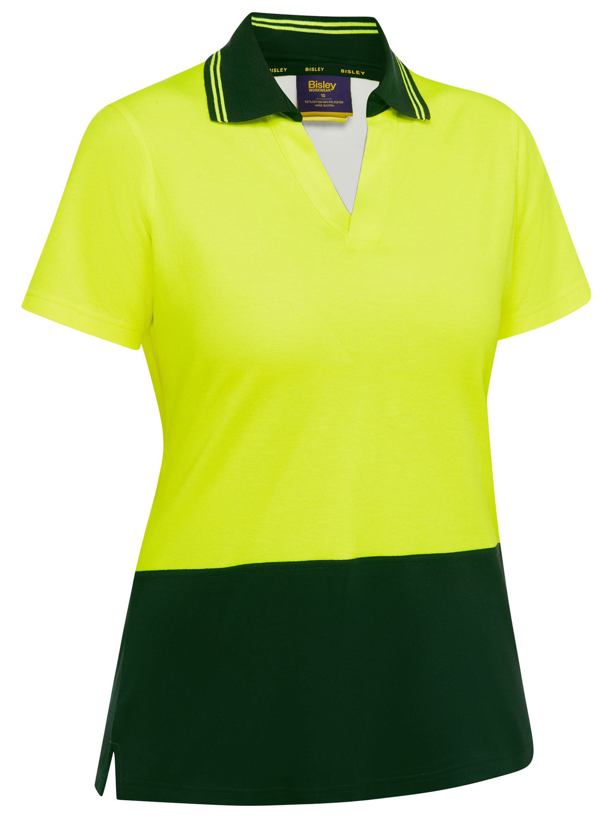 Women's Short Sleeve Hi Vis V-Neck Polo