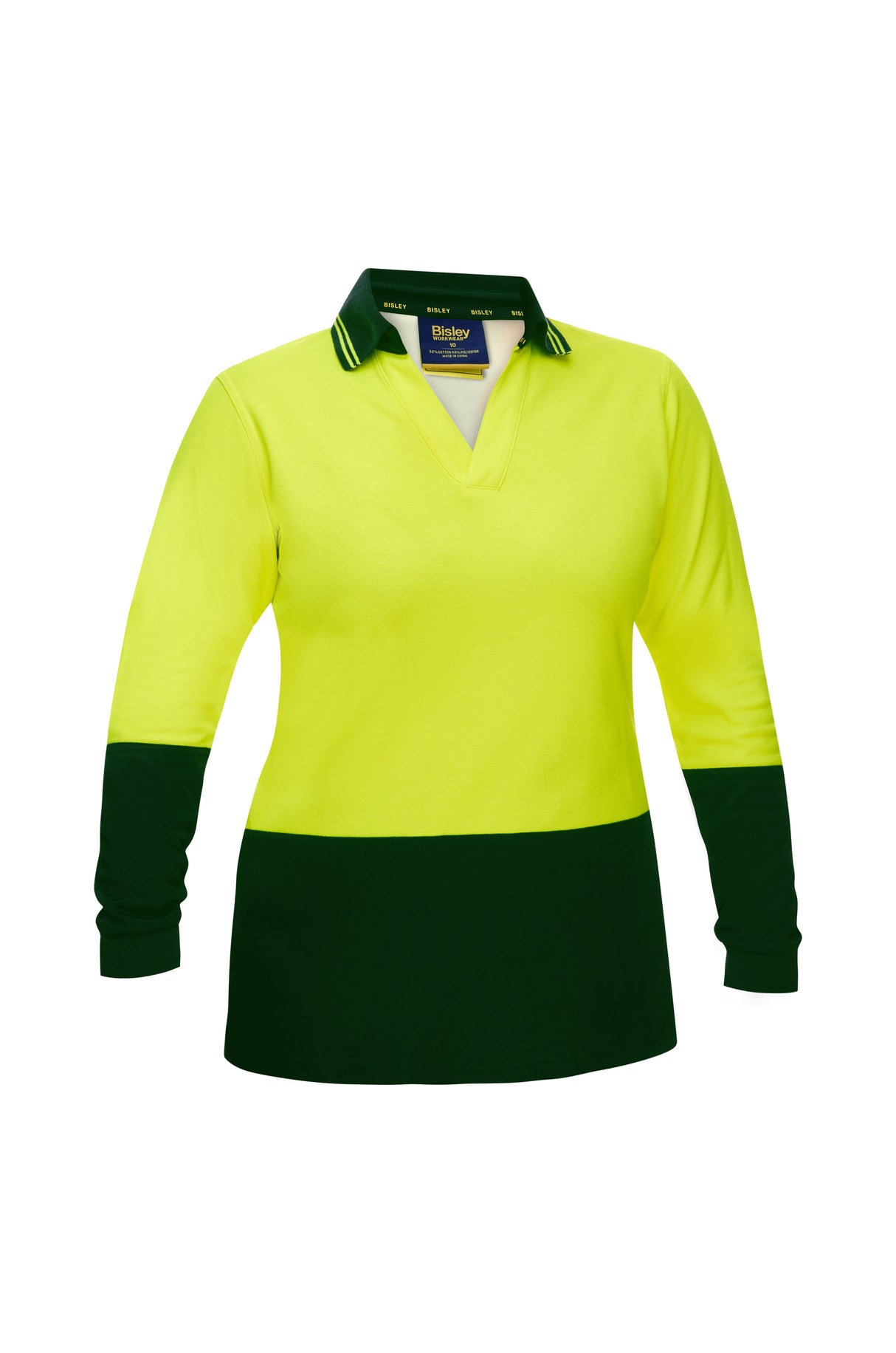 Women's Long Sleeve Hi Vis V-Neck Polo