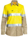 Women's Taped Hi Vis Cool Lightweight Long Sleeve Drill Shirt