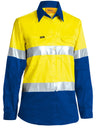 Women's Taped Hi Vis Cool Lightweight Long Sleeve Drill Shirt