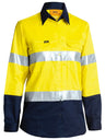 Women's Taped Hi Vis Cool Lightweight Long Gusset Sleeve Drill Shirt