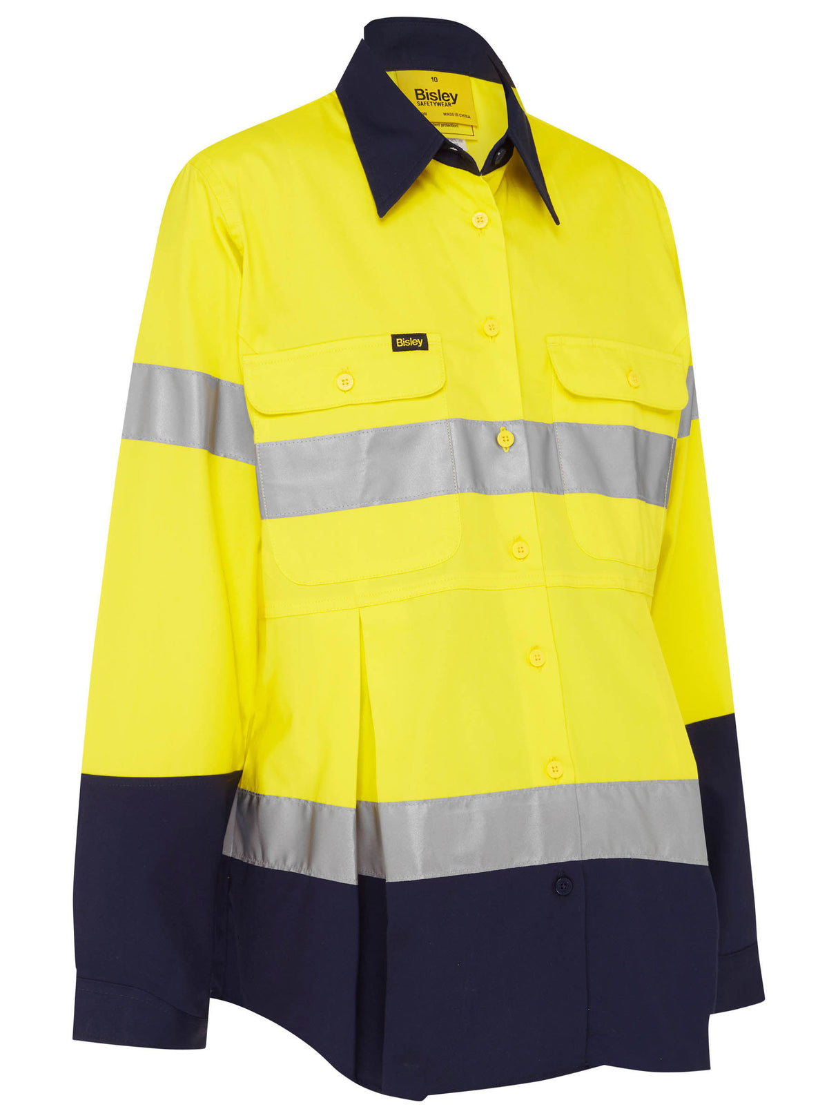 Women's Taped Hi Vis Maternity Drill Shirt