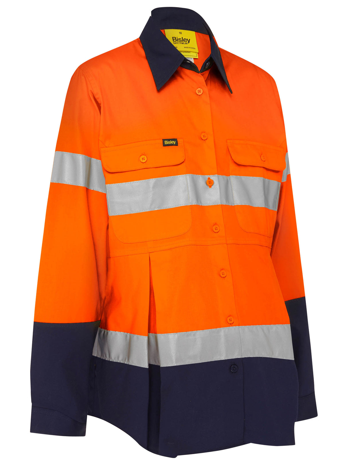 Women's Taped Hi Vis Maternity Drill Shirt