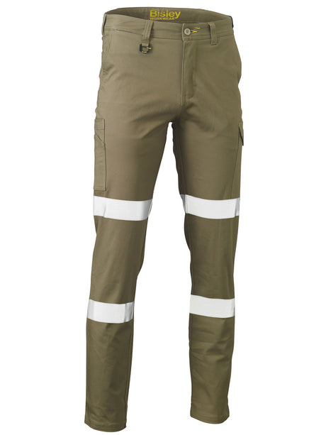 Taped Stretch Cotton Drill Cargo Pants