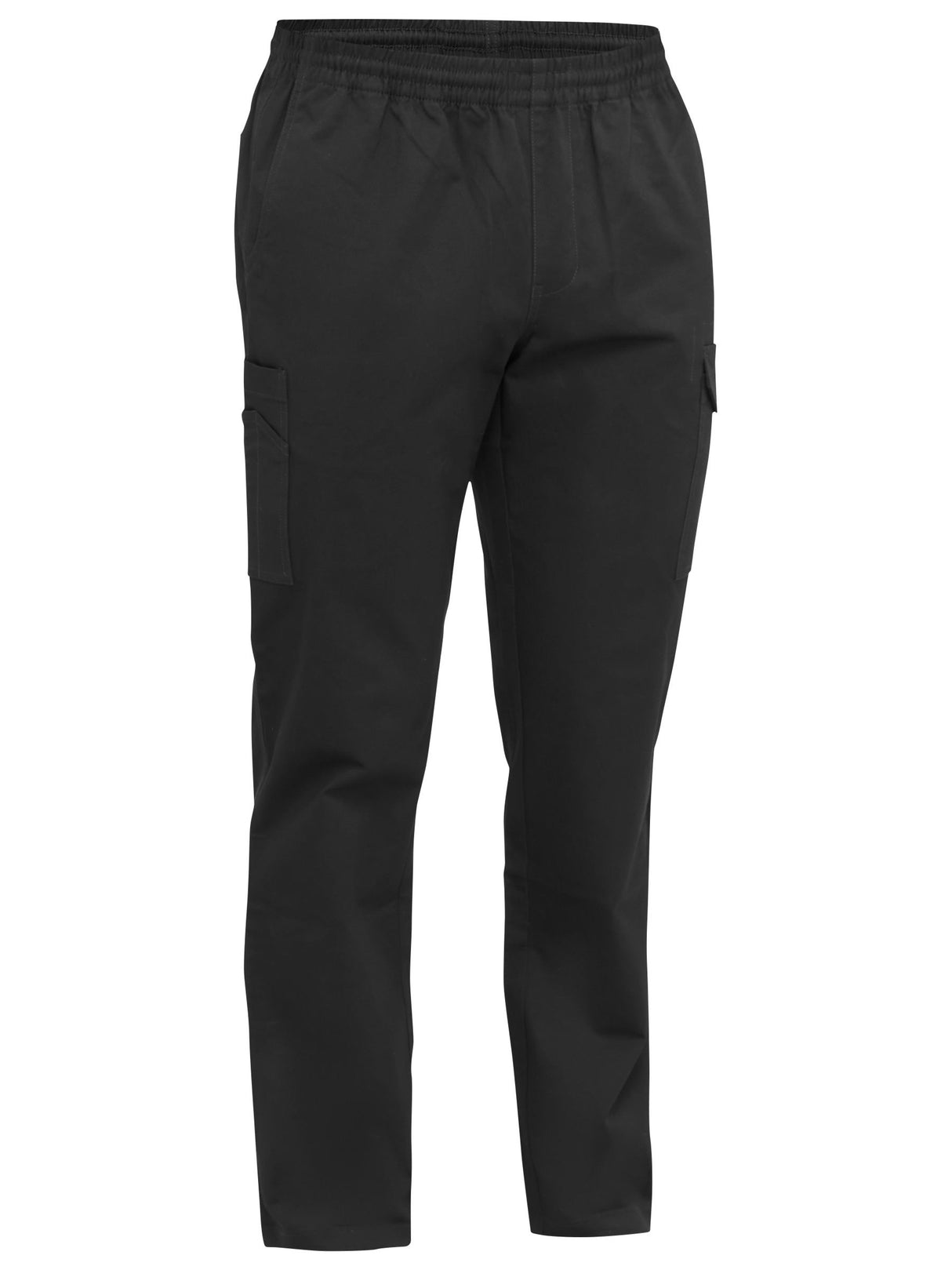 Stretch Cotton Drill Elastic Waist Cargo Work Pant