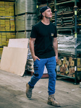 Flx and Move Stretch Denim Cargo Cuffed Pants