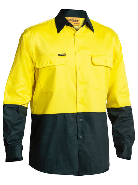 HI Vis Long Sleeve Drill Shirt