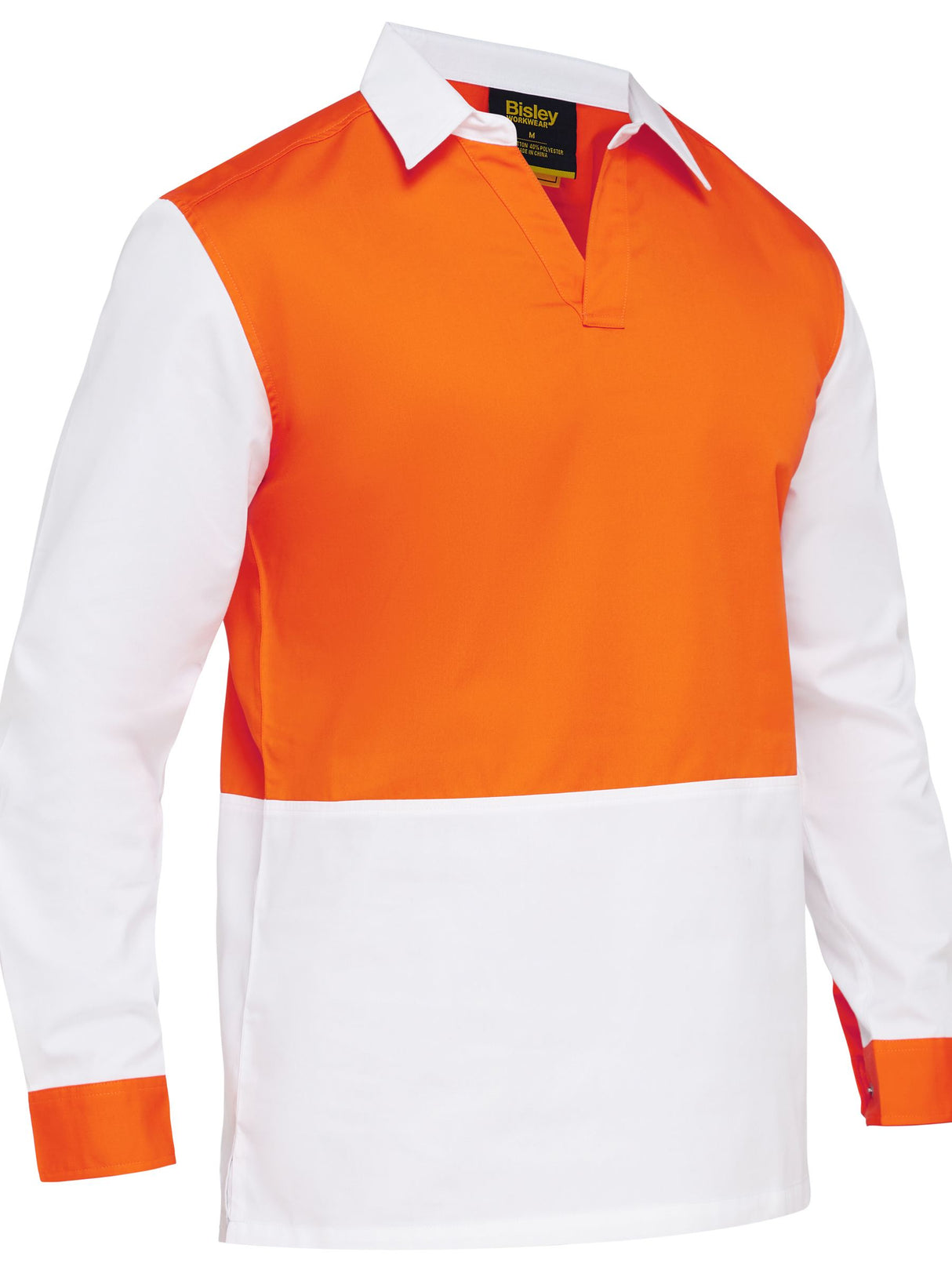 Two Tone Hi Vis V-Neck Long Sleeve Shirt