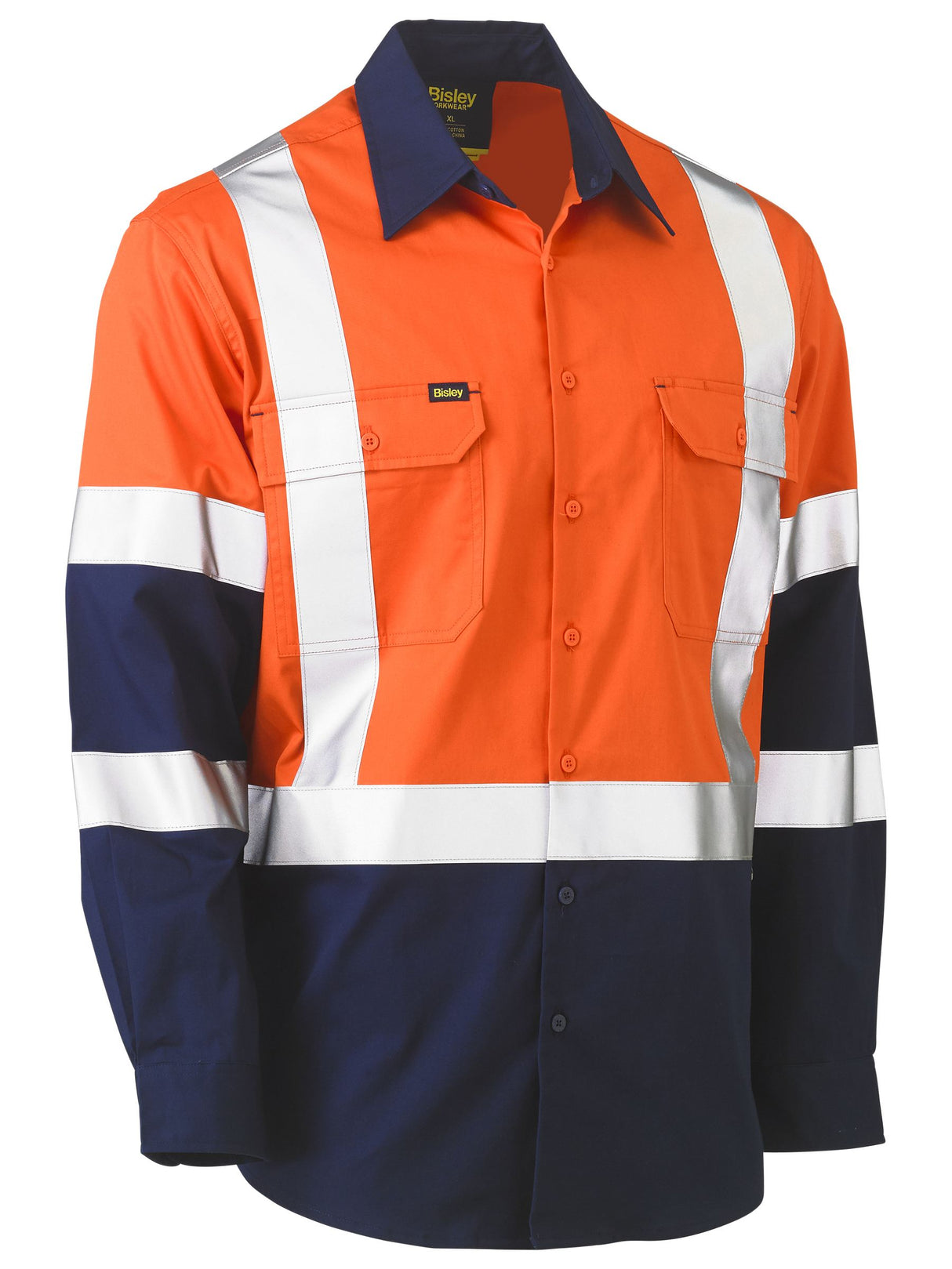 X Taped Biomotion Two Tone Hi Vis Lightweight Drill Shirt