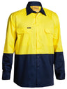 Hi Vis Cool Lightweight Long Sleeve Drill Shirt