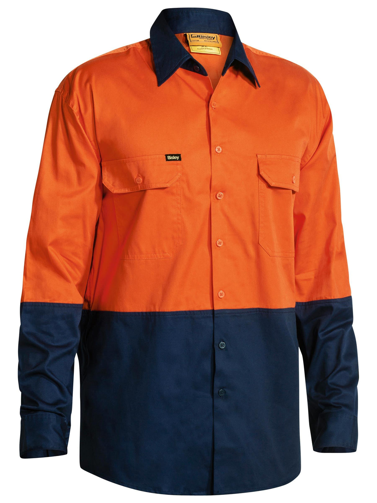 Hi Vis Cool Lightweight Long Sleeve Drill Shirt