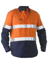 Bisley Recycle Taped Two Tone Hi Vis Drill Shirt