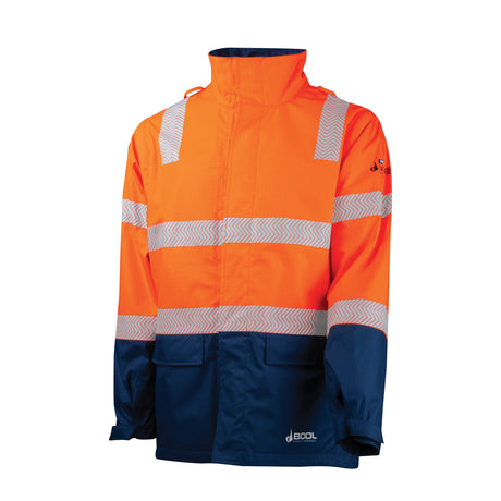 FR PPE3 Hi-Vis Parka with Zip-Off Sleeves and Segmented FR Tape