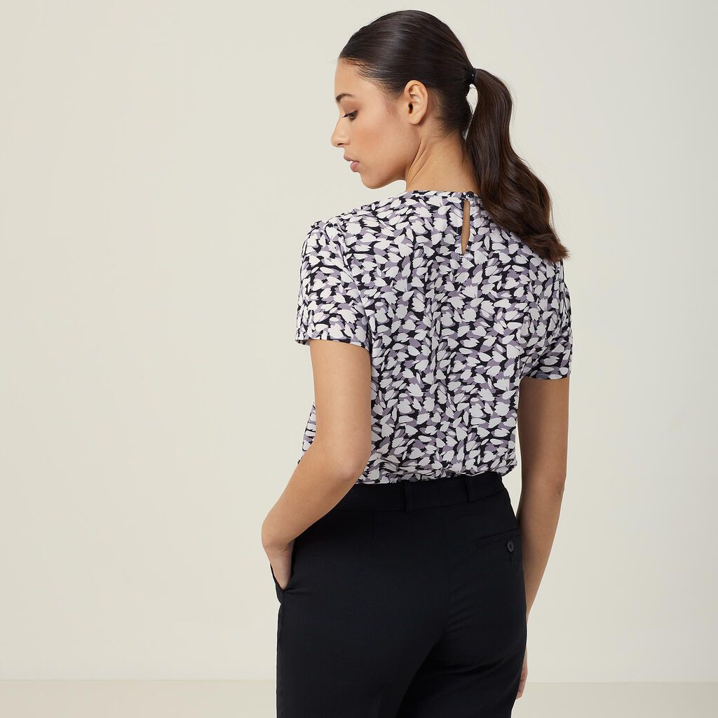 NNT Petal Print Short Sleeve Top